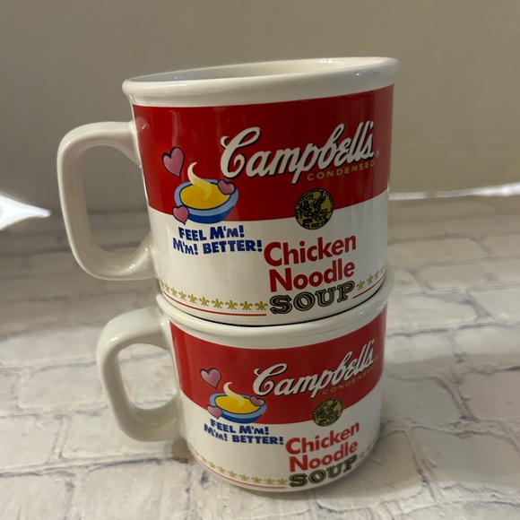 WESTWOOD VINTAGE CAMPBELL’S CHICKEN NOODLE SOUP (1997) SET OF (2) MUGS - Picture 1 of 8